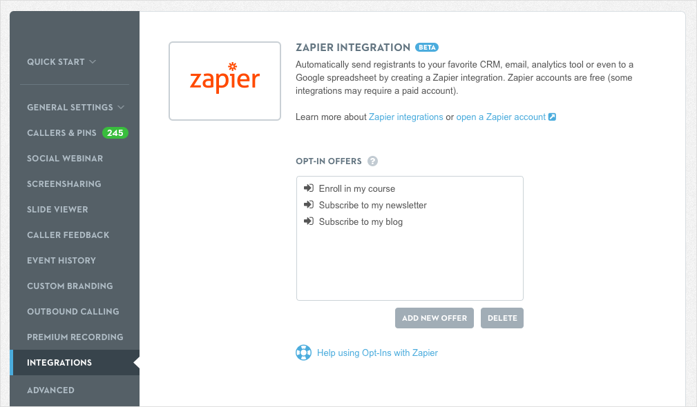 App Integrations via Zapier: Introducing MC Opt-in Offers