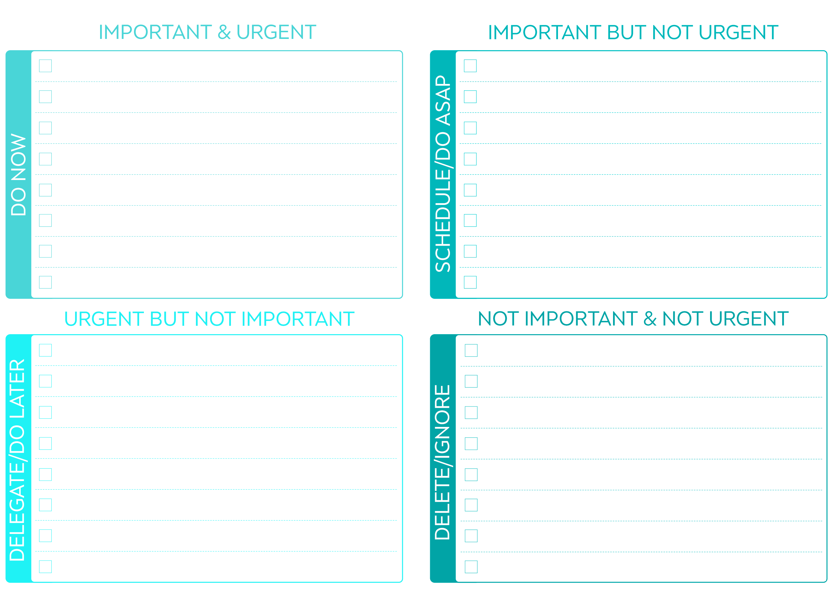 Eisenhower Matrix - Productivity Hacks