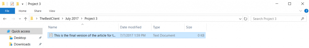 storing files in proper folders 2