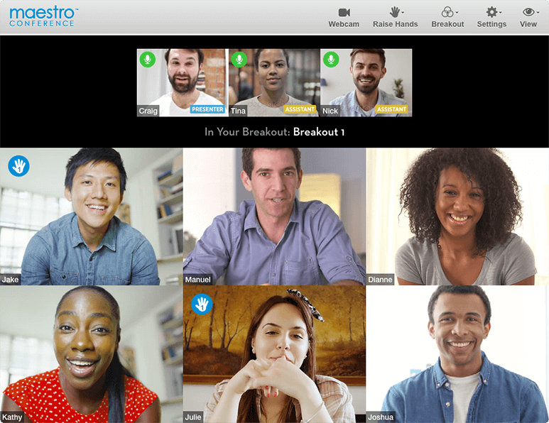 MaestroConference Video Breakouts